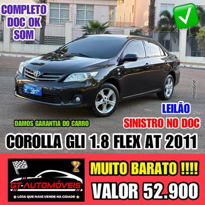 TOYOTA COROLLA 1.8 GLI 16V FLEX 4P AUTOMÁTICO